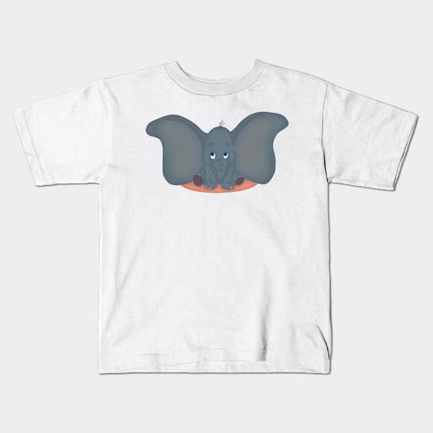 Big Earred Elephant Kids T-Shirt by MelissaJoyCreative
